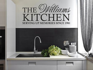 ... Family Kitchen Wall Art Quote, Wall Sticker, Decal, Modern Transfer