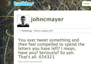 The latest from johnmayer com (@JohnMayer) official http://johnmayer ...