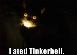 Ated Tinkerbell ~ Cat Quote