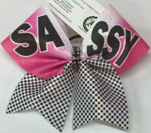 Home All Bows Cheer Quotes SASSY Glitter Cheer Bow