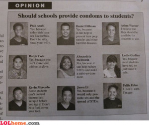 don't really care what the school should do, I'm not getting ...