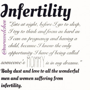 There is just NOT enough awareness for infertility. The emotional tole ...