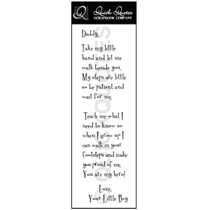 Daddy Take My Little Hand Boy - Vellum Strip