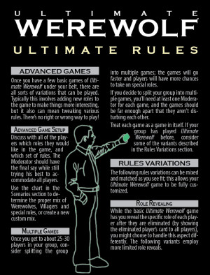 The Ultimate Werewolf Rules with advanced and optional rules, details ...