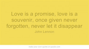 Love is a promise ... read more at http://dailymilestones.blogspot.co ...