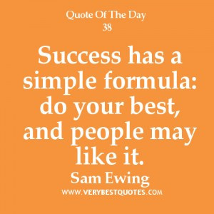 Success quotes, formula of success