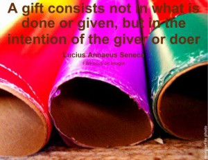 It's the intention of the giver which is important