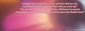 Thought I Would Miss You So Much Facebook Cover Layout