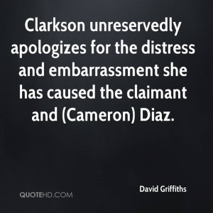 Clarkson unreservedly apologizes for the distress and embarrassment ...
