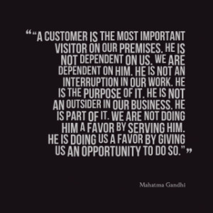 thumbnail of quotes “A customer is the most important visitor on our ...