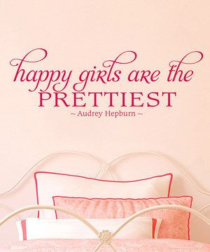 Another great find on #zulily! Pink 'Happy Girls' Wall Quote by ...