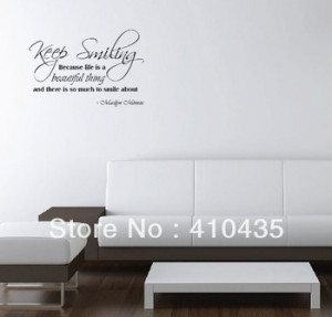 Marilyn-Monroe-Quote-Keep-Smiling-Because-Life-Is-Beautiful-Vinyl-Wall ...