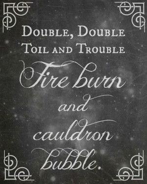 In the first scene the witches quote 