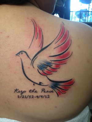 Dove tattoo. Tribute to my dad.Tattoo Ideas, I Must Try, My Dads, Dove ...