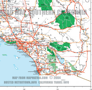 California State Map with Cities and Towns