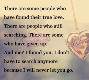 will Never Let You Go | Love and Sayings