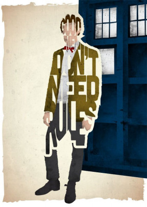 Doctor Who typography print based on a quote from the TV series Doctor ...