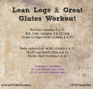 Lean Legs and Great Glutes Workout