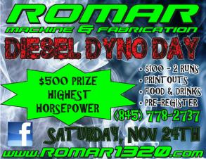 Romar1320 Diesel Dyno Day, Montgomery NY - $500 to top horsepower