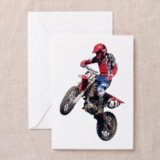 Red Dirt Bike Greeting Card for
