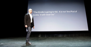 ... Jeff Bezos highlighted predictions that the Kindle would never catch