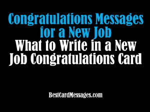 New Job Congratulations Messages