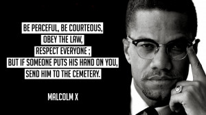 One of my favourite quotes by Malcolm X amidst the civil rights