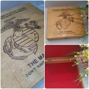 40 Value: Ronald Reagan USMC Keepsake Box by Five1Designs