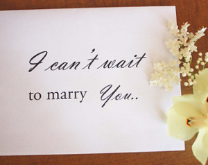 Can't Wait To Marry You- Wedd ing Card, Bride and Groom Card ...