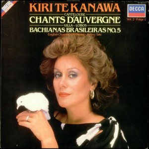 Kiri Te Kanawa Chants D'Auvergne / Bachianas Brasileiras No. 5 UK LP ...