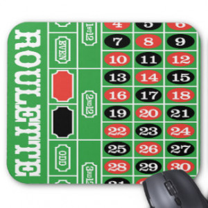 Roulette Table - Casino Gamble To Win Mouse Pads