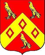 The Shield is: Gules, on a chevron or, between three falcons of the ...