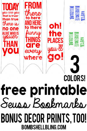 Dr Seuss Bookmarks