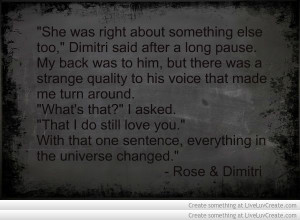 Vampire Academy Quotes | Rose & Dimitri