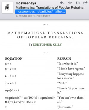 Mathematical Translations of Popular Refrains