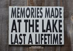 Lake Last A Lifetime, Rustic Lake Quote Wood Sign Sayings Plaque, Lake ...
