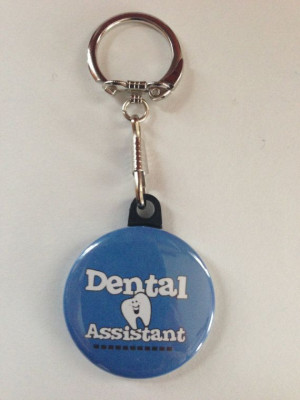 Dental Assistant Keychain Handmade Keychain by MyButtonMonster, $3.00