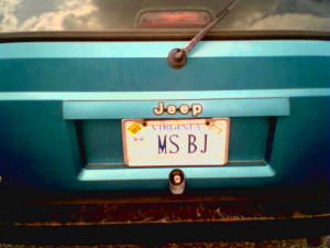 Funny License Plates Miss Bj