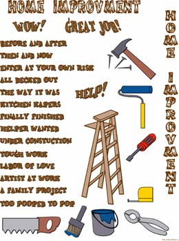 Home Improvement Sayings and Clip Art 2