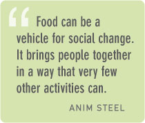 How is food a catalyst for personal transformation and social change?
