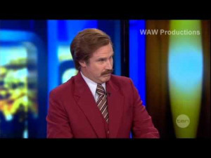 Ron Burgundy Vs. Ray Martin (The Project, 25/11/13)
