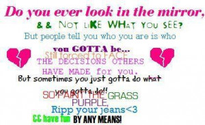 Look in the mirror quote
