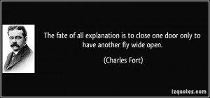 More Charles Fort Quotes