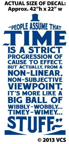 Doctor Who - David Tennant Timey Wimey Quote - Wall Decal Sticker