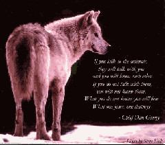 Wolf with Saying by Chief Joseph