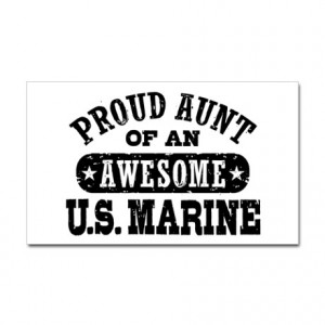 Marine Aunt Gifts > Marine Aunt Stickers > Proud Aunt of an Awesome U ...