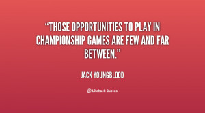 ... to play in championship games are few and far between
