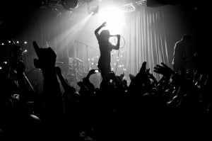 atmosphere, band, black and white, concert, crazy, crowd, dancing, fun ...