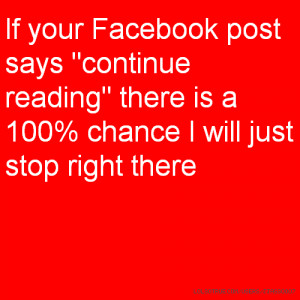 If your Facebook post says 