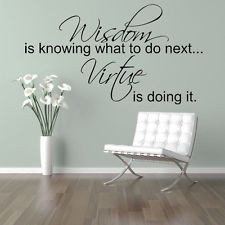 ... VIRTUE OFFICE WORKPLACE INSPIRATIONAL - Wall Quote Sticker - Art Decor